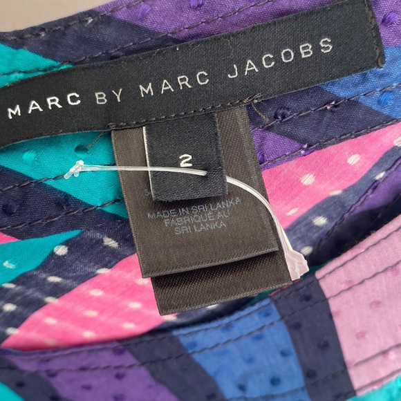 Marc By Marc Jacobs - Multicolor Striped Cotton Blend Top, Size 2, NWOT - Picture 5 of 12